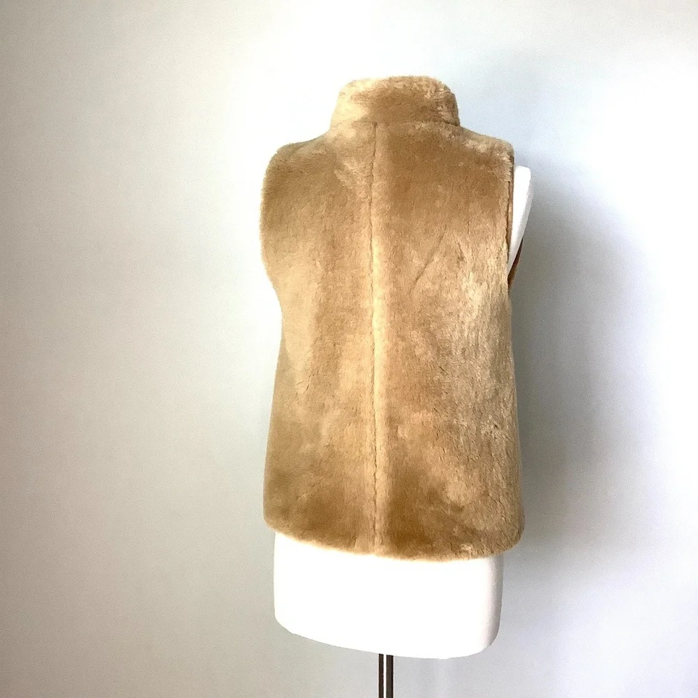 J. Crew Plush‎ Fleece Excursion Vest Tan Soft Blogger Cognac XS